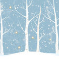 Winter Birch Forest Mural Wallpaper — Soft Snowfall Design Mural Wallpaper - room preview 04