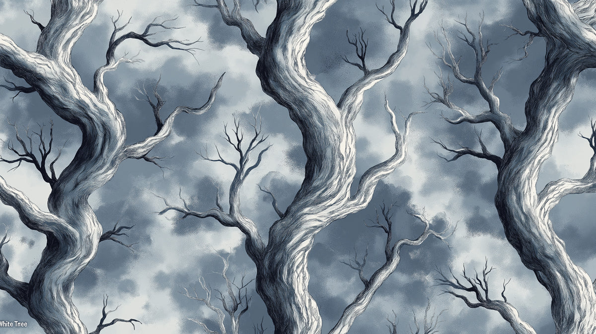 Twisted Winter Forest Mural Wallpaper — Moody Sketch Art Mural Wallpaper - room preview 04