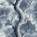 Twisted Winter Forest Mural Wallpaper — Moody Sketch Art Mural Wallpaper - room preview 04