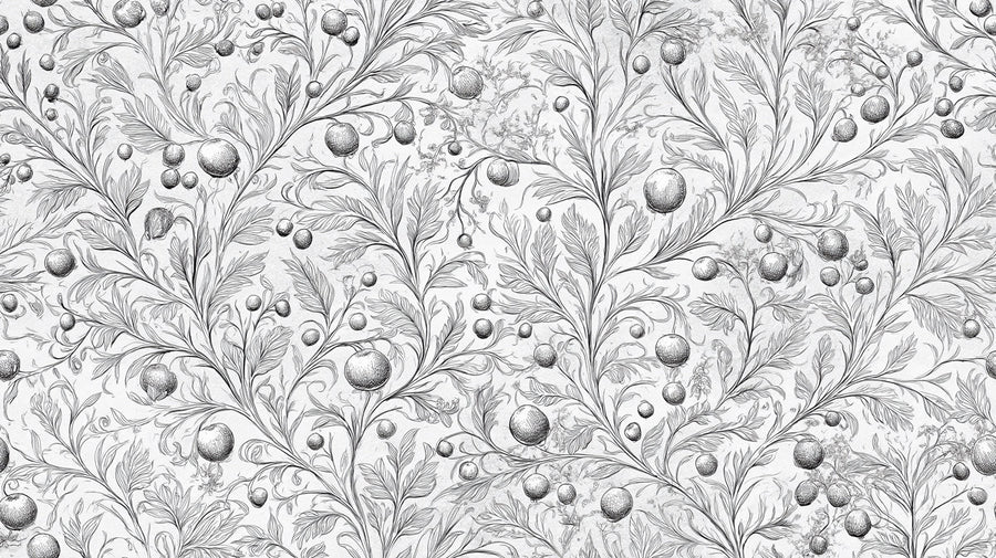 Nature Wallpaper Mural – Natural Wall Mural – Orchard Sketch — Hand-Drawn Botanical printable artwork