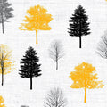 Abstract Autumn Trees Mural Wallpaper — Modern Graphic Forest Mural Wallpaper - room preview 04