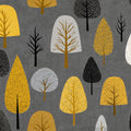 Autumn Grove Mural Wallpaper — Modern Scandinavian Forest Design Mural Wallpaper - room preview 04