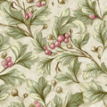 Vintage Botanical Vine Mural Wallpaper — Soft Berry Pattern Mural Wallpaper - room preview 04