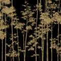 Golden Bamboo Forest Mural Wallpaper — Botanical Dark Academia Mural Wallpaper - room preview 04