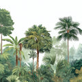 Tropical Palm Forest Mural Wallpaper — Botanical Lush Scene Mural Wallpaper - room preview 04