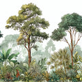 Lush Tropical Canopy Mural Wallpaper — Botanical Art Print Mural Wallpaper - room preview 04