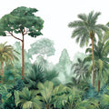 Verdant Jungle Palm Mural Wallpaper — Hand-Painted Botanical Style Mural Wallpaper - room preview 04