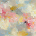 Abstract Impressionist Floral Mural Wallpaper in Soft Pastels Mural Wallpaper - room preview 04