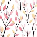 Minimalist Botanical Branch Mural Wallpaper — Pink and Yellow Mural Wallpaper - room preview 04