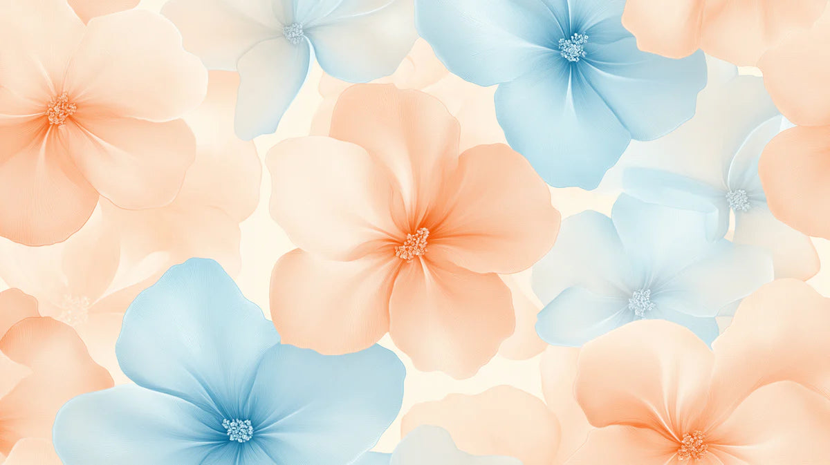 Pastel Blossom Mural Wallpaper — Soft Floral Art Mural Wallpaper - room preview 04