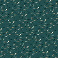 Abstract Shoal Fish Mural Wallpaper — Modern Deep Teal Marine Print Mural Wallpaper - room preview 04