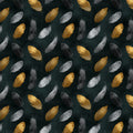 Floating Feather Pattern Mural Wallpaper in Gold and Charcoal Mural Wallpaper - room preview 04