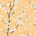 Spring Blossom Mural Wallpaper — Artistic Floral Branch Print Mural Wallpaper - room preview 04