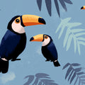 Playful Toucan Mural Wallpaper — Whimsical Tropical Pattern Mural Wallpaper - room preview 04