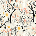 Abstract Forest Blossom Mural Wallpaper — Whimsical Hand-Painted Art Mural Wallpaper - room preview 04