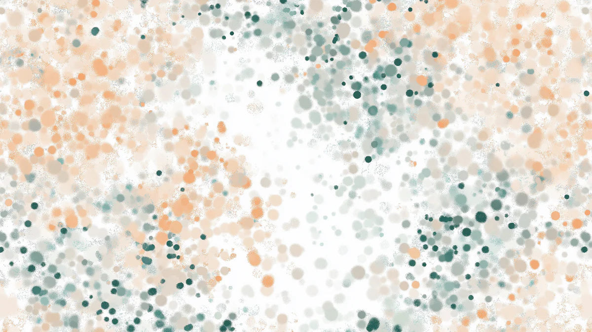 Abstract Speckle Mural Wallpaper — Soft Teal and Peach Hues Mural Wallpaper - room preview 04