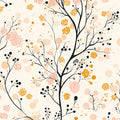 Abstract Branch & Blossom Mural Wallpaper — Modern Botanical Mural Wallpaper - room preview 04