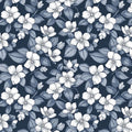 Midnight Floral Botanical Mural Wallpaper — Classic Illustration Mural Wallpaper - room preview 04