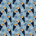 Tropical Toucan Mural Wallpaper —Whimsical Modern Bird Design Mural Wallpaper - room preview 04