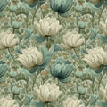 Vintage Floral Mural Wallpaper — Botanical Garden Pattern Mural Wallpaper - room preview 04