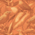 Monochrome Tropical Bird Mural Wallpaper in Burnt Orange Mural Wallpaper - room preview 04