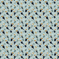 Tropical Toucan Mural Wallpaper —Whimsical Avian Pattern Mural Wallpaper - room preview 04