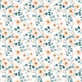 Soft Watercolor Floral Mural Wallpaper — Gentle Botanical Print Mural Wallpaper - room preview 04
