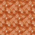 Small-Scale Tropical Bird Mural Wallpaper — Warm Terracotta Print Mural Wallpaper - room preview 04