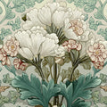 Art Nouveau Floral Mural Wallpaper — Soft Botanical Art Mural Wallpaper - room preview 04