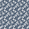 Indigo Floral Mural Wallpaper — Traditional Botanical Print Mural Wallpaper - room preview 04