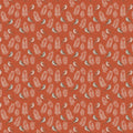 Terracotta Botanical Bird Mural Wallpaper — Classic Small-Scale Print Mural Wallpaper - room preview 04
