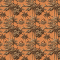 Tropical Birds and Palms Mural Wallpaper — Terracotta Botanical Mural Wallpaper - room preview 04