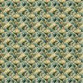 Vintage Botanical Floral Mural Wallpaper in Dusty Teal and Cream Mural Wallpaper - room preview 04