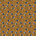 Vintage Blue Bird Mural Wallpaper — Traditional Floral Pattern Mural Wallpaper - room preview 04