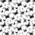 Monochrome Butterfly Flight Mural Wallpaper — Modern Minimalist Mural Wallpaper - room preview 04