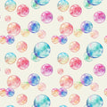 Watercolor Bubbles Mural Wallpaper — Soft Pastel Art Mural Wallpaper - room preview 04