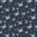 Ethereal Butterfly Mural Wallpaper —Dark Indigo and Charcoal Mural Wallpaper - room preview 04