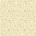 Garden Bird and Willow Branch Mural Wallpaper in Lemon Yellow Mural Wallpaper - room preview 04