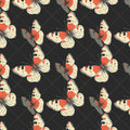 Monarch Butterfly Mural Wallpaper — Modern Graphic Motif Mural Wallpaper - room preview 04