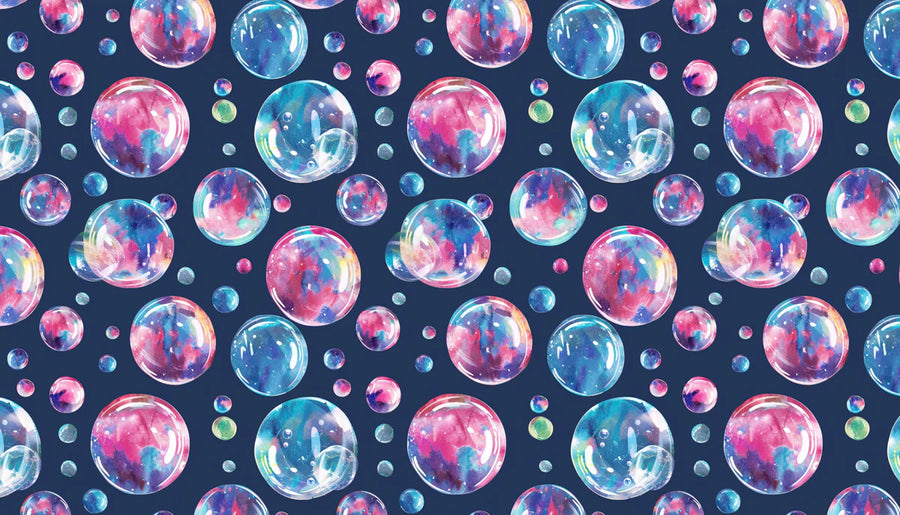 Watercolor Wallpaper Mural – Watercolour Wall Mural – Watercolor Bubble Pattern — Whimsical Navy Design printable artwork