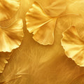 Gilded Ginkgo Leaf Mural Wallpaper — Metallic Gold Botanical Art Mural Wallpaper - room preview 04