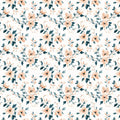 Blossoming Branch Mural Wallpaper in Peach and Slate Blue Mural Wallpaper - room preview 04