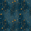 Gilded Butterfly Vertical Line Mural Wallpaper in Midnight Navy Mural Wallpaper - room preview 04