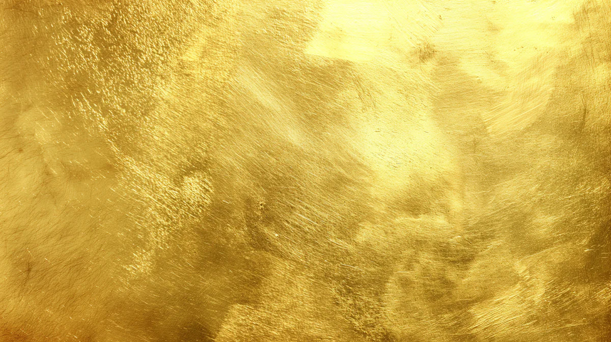 Brushed Gold Abstract Mural Wallpaper — Luminous Metallic Finish Mural Wallpaper - room preview 04