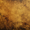 Aged Ochre Crackle Mural Wallpaper — Weathered Industrial Texture Mural Wallpaper - room preview 04