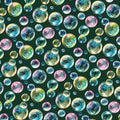 Floating Watercolor Bubble Mural Wallpaper — Deep Green Backdrop Mural Wallpaper - room preview 04