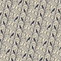 Folkloric Bird and Branch Mural Wallpaper — Dark Academia Style Mural Wallpaper - room preview 04