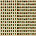 Potted Succulent Grid Mural Wallpaper —Whimsical Botanical Pattern Mural Wallpaper - room preview 04