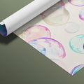 Floating Bubbles Mural Wallpaper — Soft Pastel Art Mural Wallpaper - room preview 04