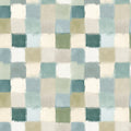 Painterly Checkered Mural Wallpaper in Muted Blue and Green Tones Mural Wallpaper - room preview 04